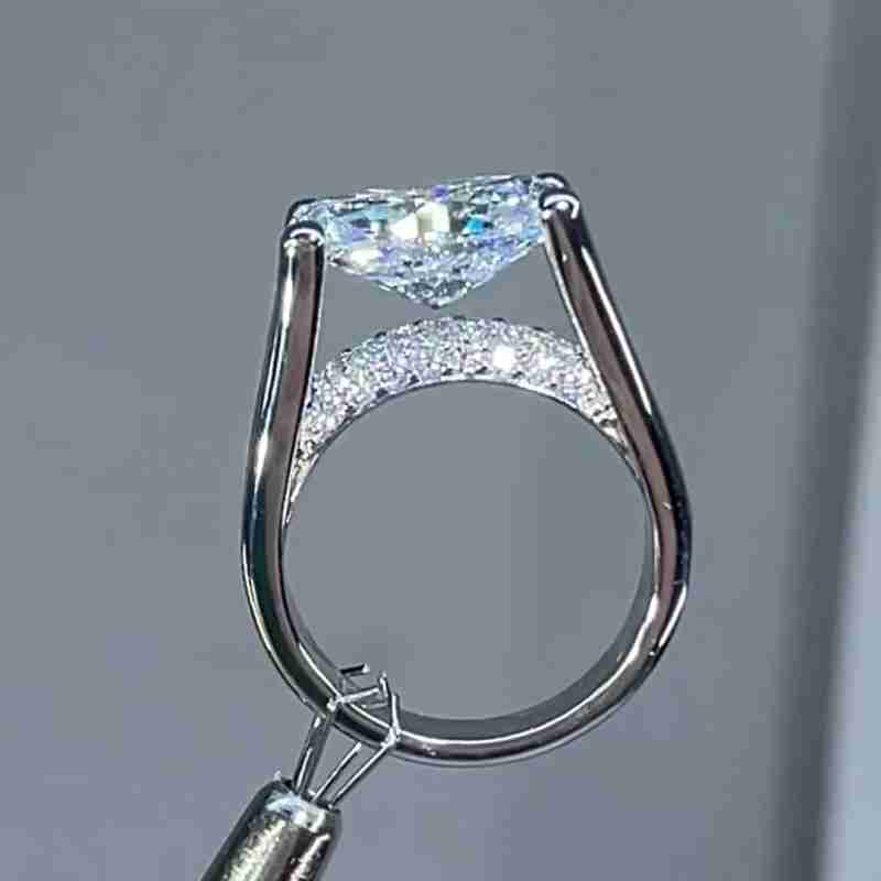 Jzora handmade oval cut vintage sterling silver engagement ring