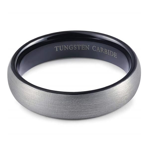 Jzora titanium wide ring black simple style diamond men's band