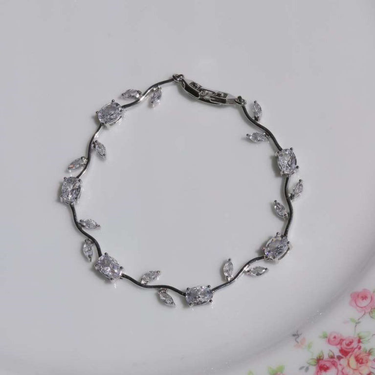 Jzora handmade tulip garden sterling silver bracelet