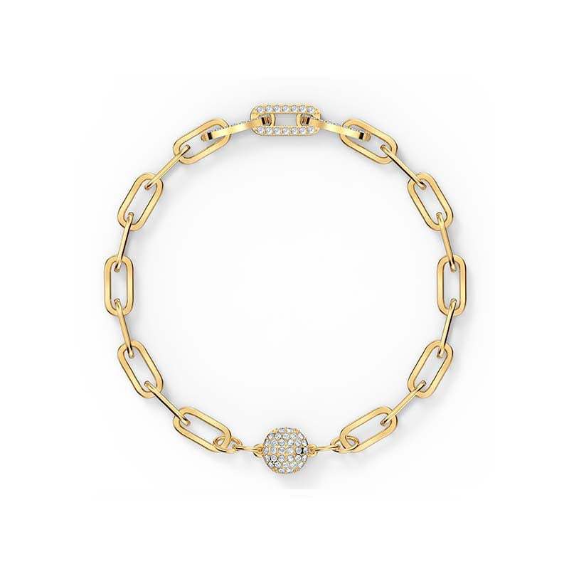 Jzora handmade gold paperclip tennis alloy bracelet