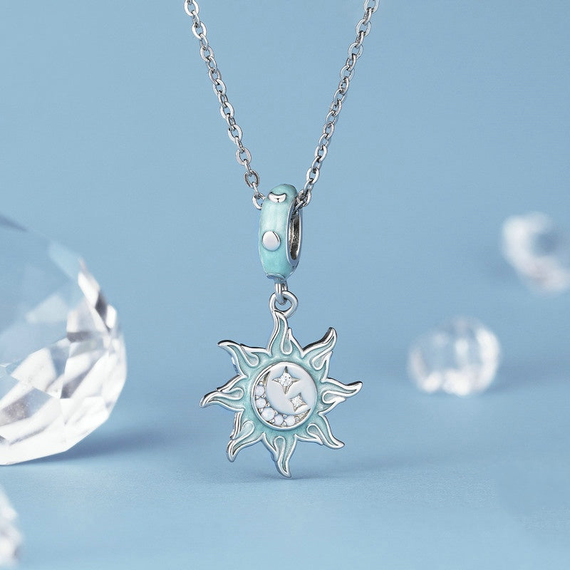 Jzora Mystic Vintage Opal Sun Sterling Silver Charm