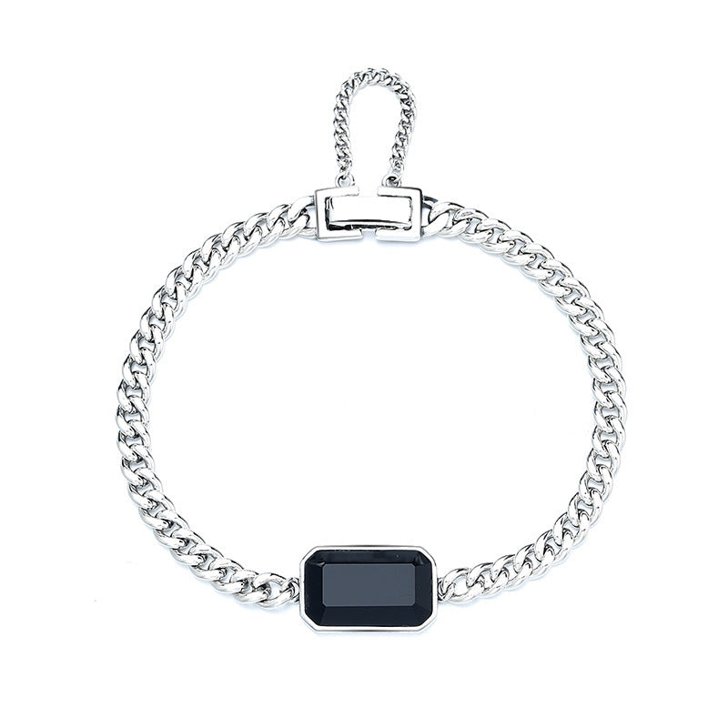 Jzora handmade radiant cut enamel tennis sterling silver bracelet