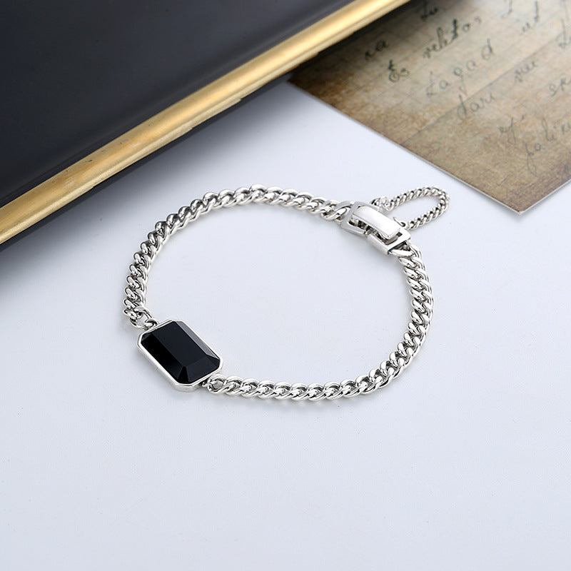 Jzora handmade radiant cut enamel tennis sterling silver bracelet