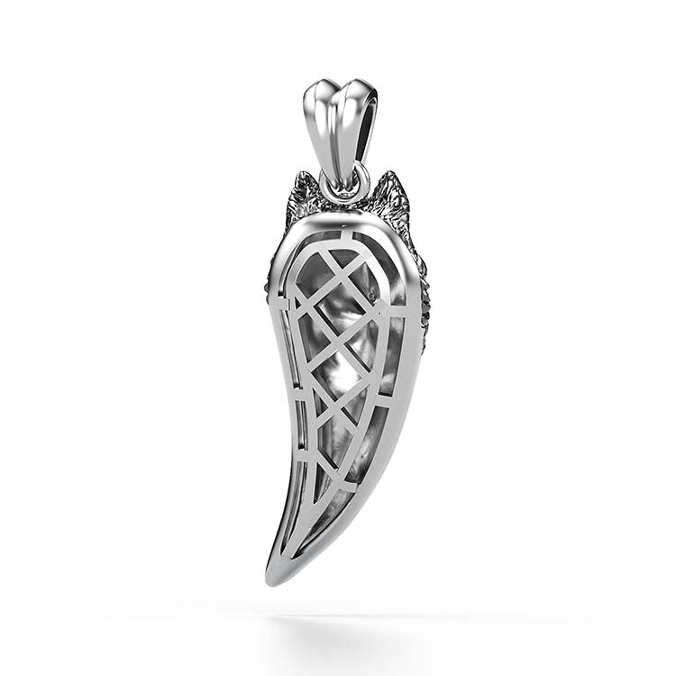 Jzora Handmade Wolf Sterling Silver Necklace
