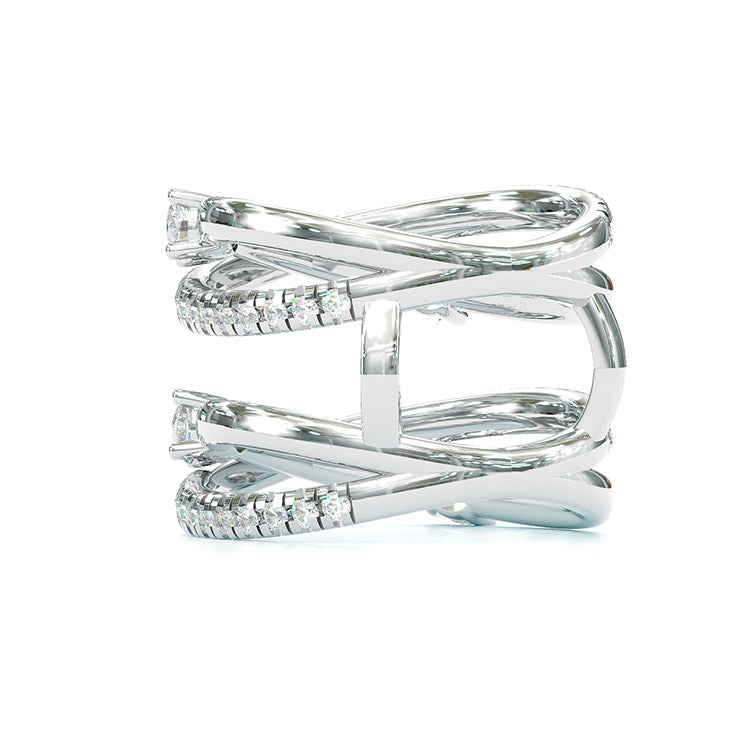 Jzora handmade created diamond vintage style wedding band