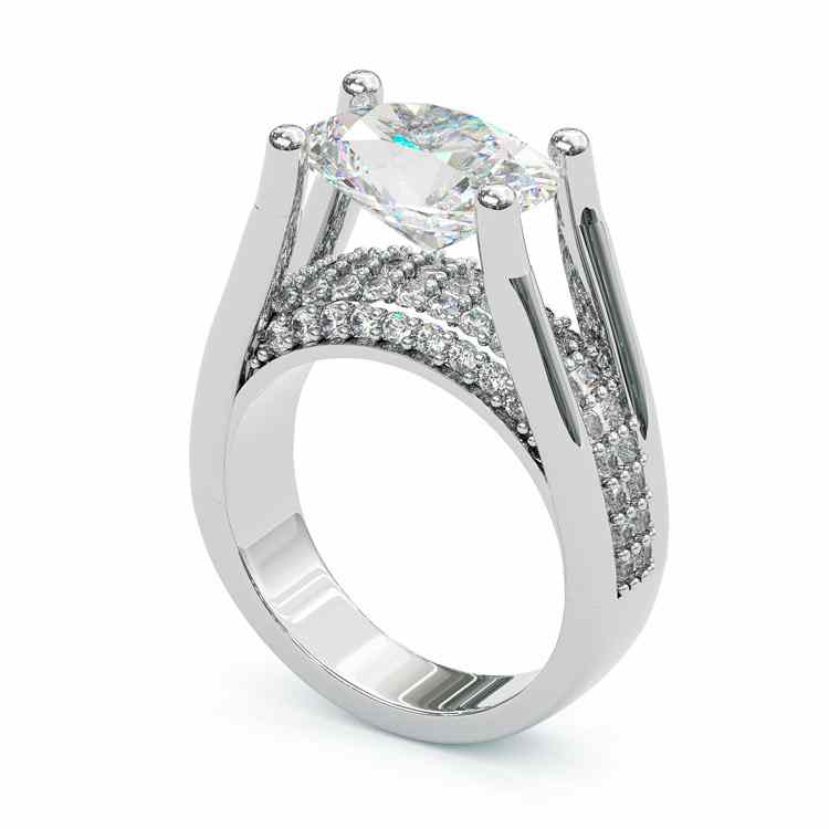Jzora handmade white oval cut vintage sterling silver engagement ring