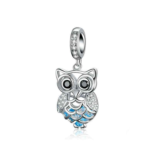 Jzora Openwork Owl Animal Sterling Silver Charm