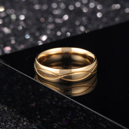 Jzora Wide version Gold simple style Anniversary Couple Rings Set