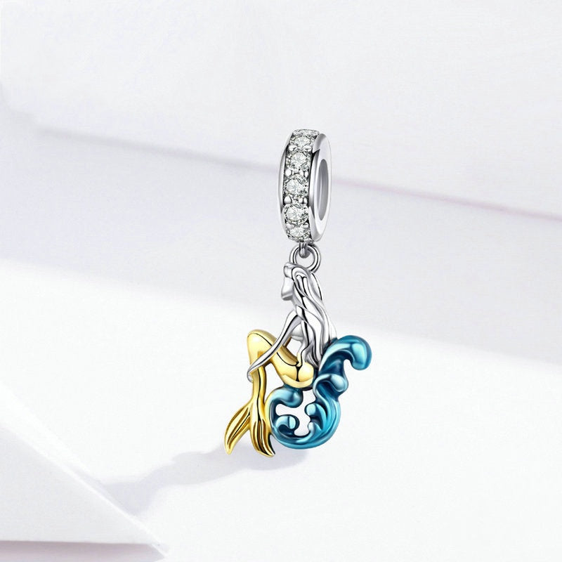 Jzora Ocean Mermaid Fashion Sterling Silver Charm