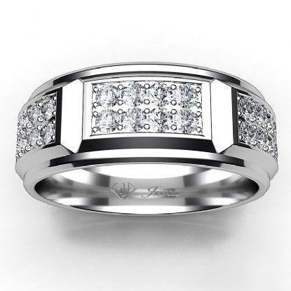 Jzora Round cut created diamond vintage men’s band