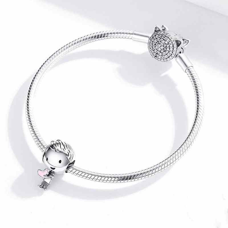 Jzora Fashion Boys and Girls Love Sterling Silver Charm