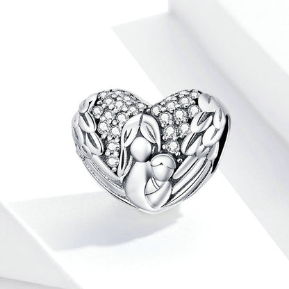 Jzora Heart Fashion Mother's Day Sterling Silver Charm