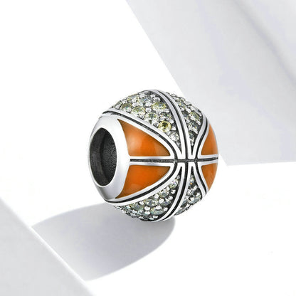 Jzora Simple Sport Basketball Sterling Silver Charm