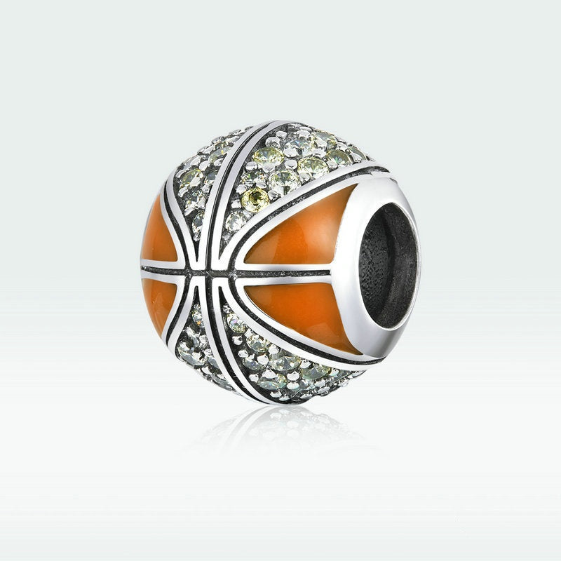 Jzora Simple Sport Basketball Sterling Silver Charm