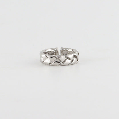 Jzora handmade braided fashion sterling silver adjustable ring