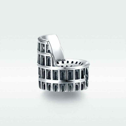 Jzora Vintage Roman Colosseum Sterling Silver Charm