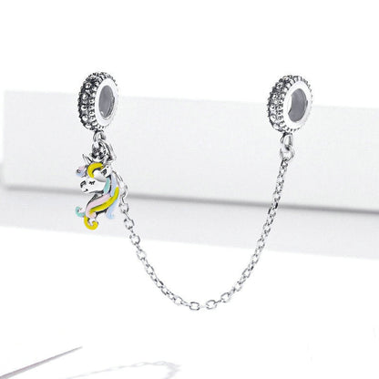 Jzora Unicorn Sterling Silver Positioning Security Chain