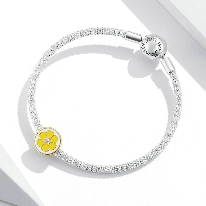 Jzora Summer Fresh Fruit Lemon Sterling Silver Charm