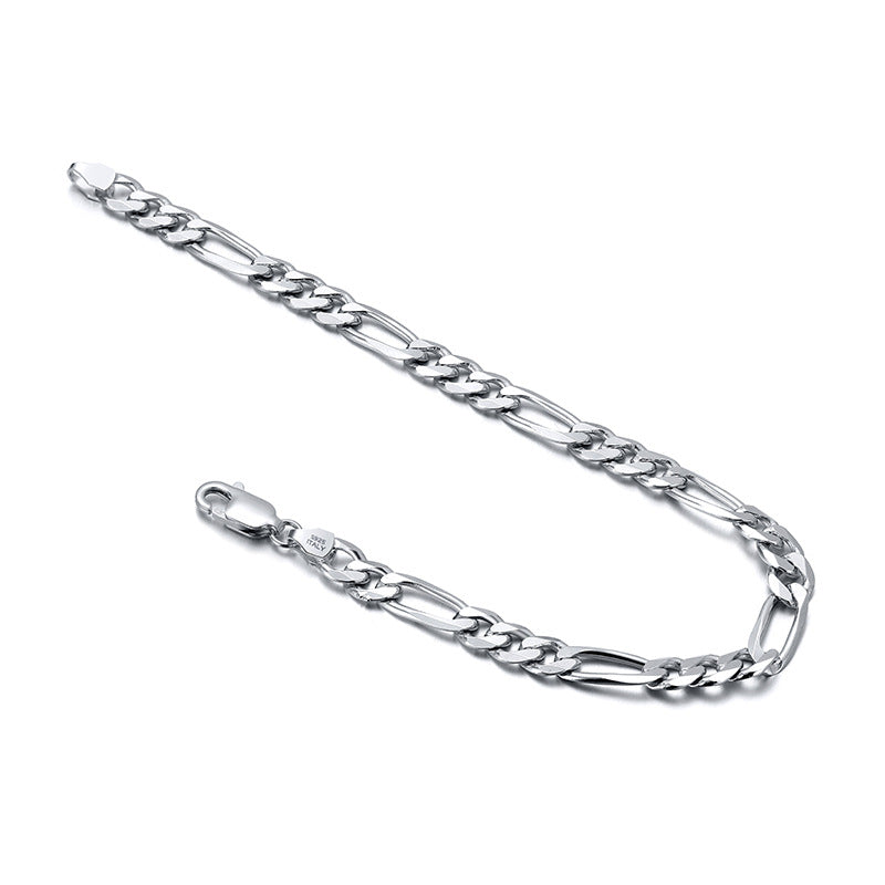 Jzora handmade figaro personalized tennis sterling silver bracelet