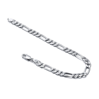 Jzora handmade figaro personalized tennis sterling silver bracelet