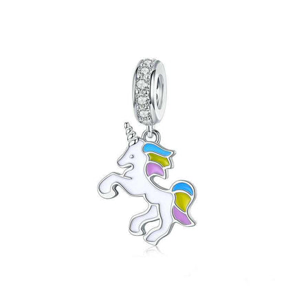 Jzora handmade fantasy Unicorn sterling silver charms