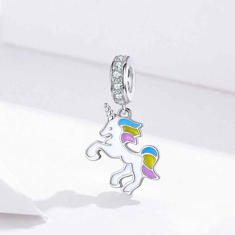 Jzora handmade fantasy Unicorn sterling silver charms