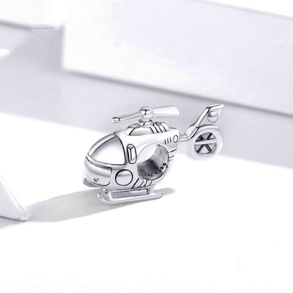 Jzora Fashion Cool Helicopter Sterling Silver Charm