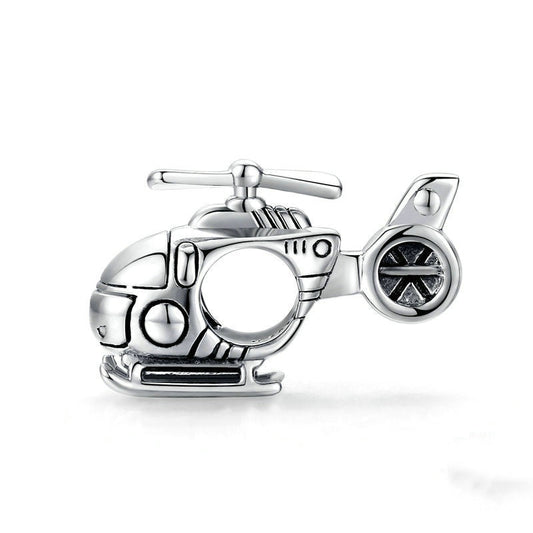 Jzora Fashion Cool Helicopter Sterling Silver Charm