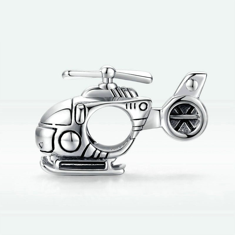 Jzora Fashion Cool Helicopter Sterling Silver Charm