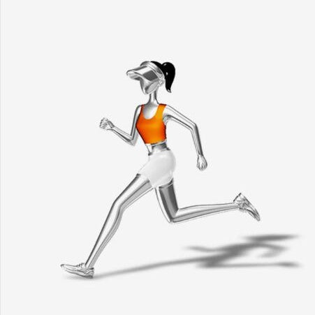 Jzora handmade Marathon running villain sterling silver necklace