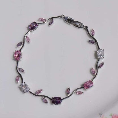 Jzora handmade tulip garden sterling silver bracelet