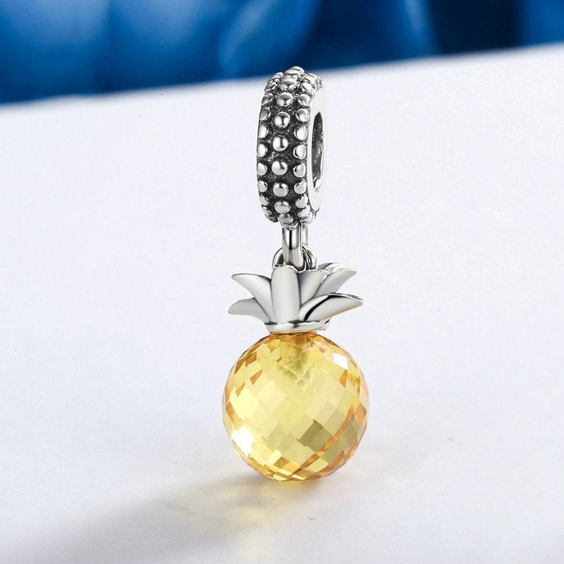 Jzora Tropical Fruit Pineapple Sterling Silver Charm