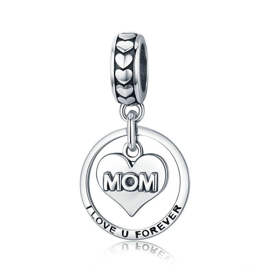 Jzora I Love You Forever Mother's Day Sterling Silver Charm