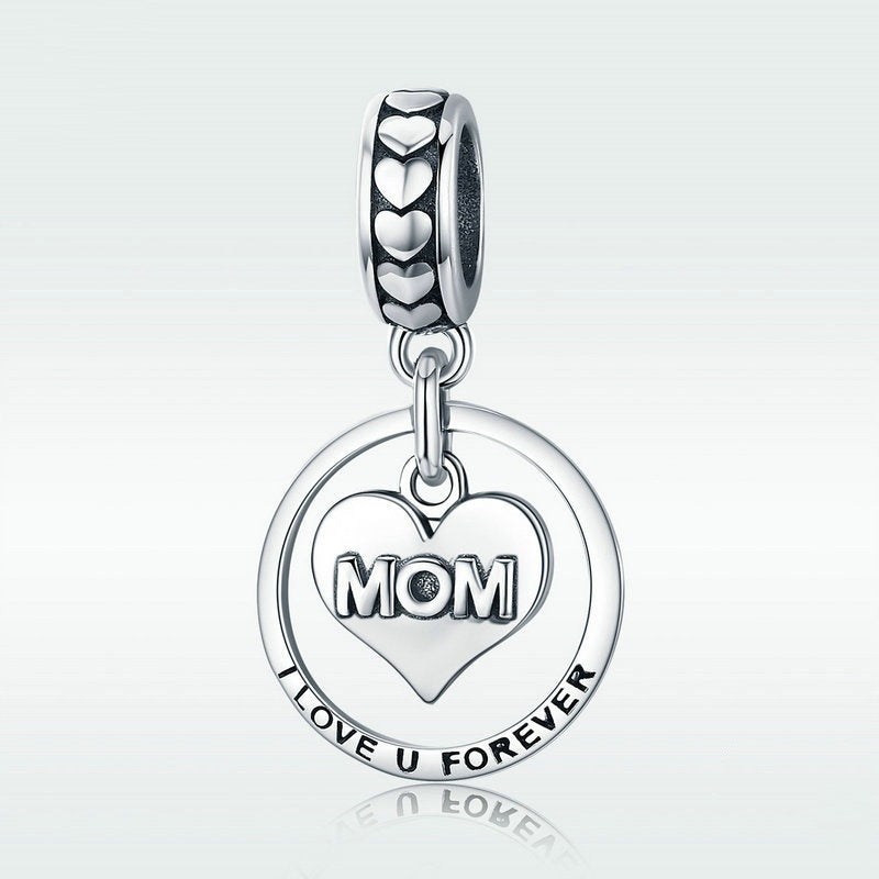 Jzora I Love You Forever Mother's Day Sterling Silver Charm