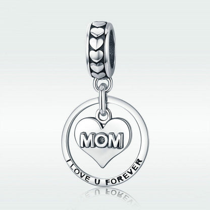 Jzora I Love You Forever Mother's Day Sterling Silver Charm