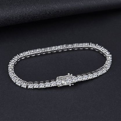 Jzora Vintage Round Cut Sterling Sliver Tennis Bracelet