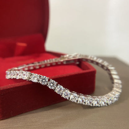Jzora Vintage Round Cut Sterling Sliver Tennis Bracelet