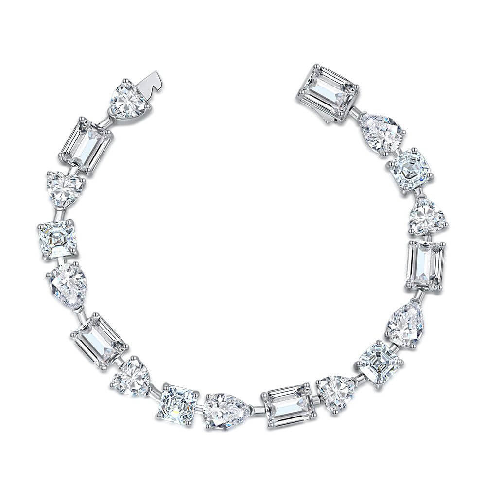 Jzora handmade romantic vintage tennis sterling silver bracelet