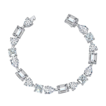 Jzora handmade romantic vintage tennis sterling silver bracelet