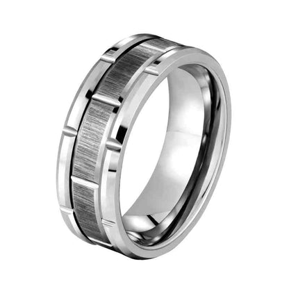 Jzora handmade gold simple style trendy tungsten steel wedding men's band