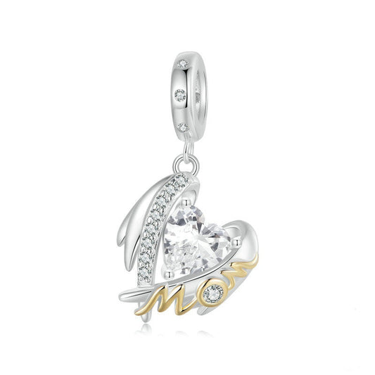 Jzora Mother's Day Wings of Love Guardian Sterling Silver Charm