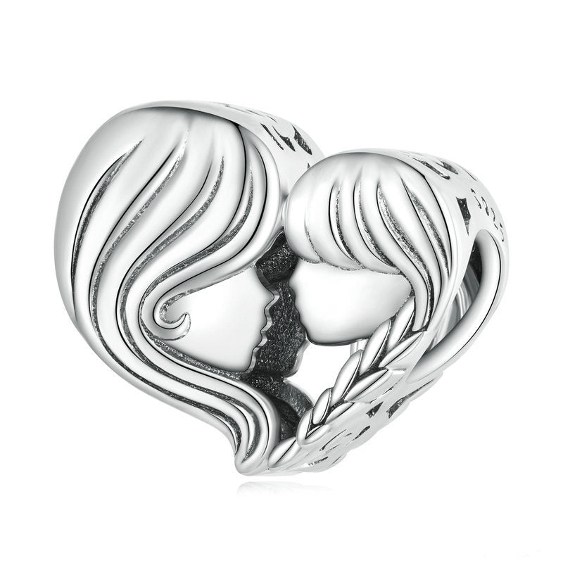 Jzora Heart Cosy Mother's Day Sterling Silver Charm