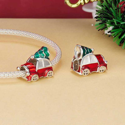 Jzora handmade Christmas car sterling silver charms