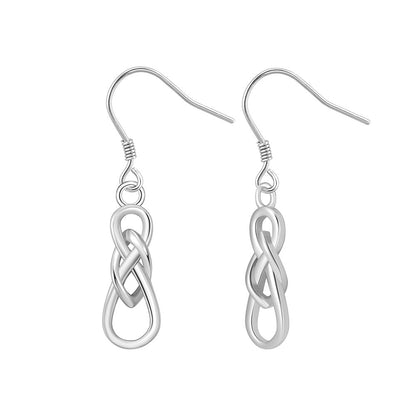 Jzora handmade twisted line design sterling silver earrings