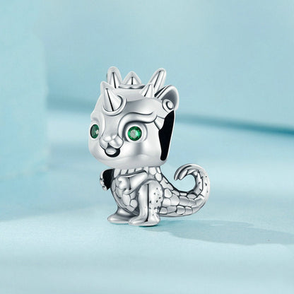 Jzora New Year Animal Cute Little Dragon Sterling Silver Charm