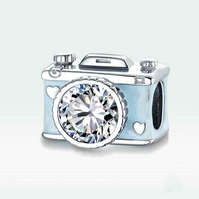 Jzora Record Life Camera Sterling Silver Charm