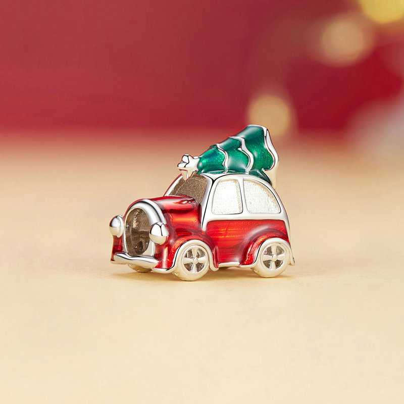 Jzora handmade Christmas car sterling silver charms