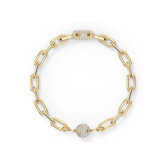 Jzora handmade gold paperclip tennis alloy bracelet