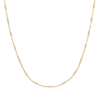 Jzora handmade lace glossy stacked sterling silver necklace