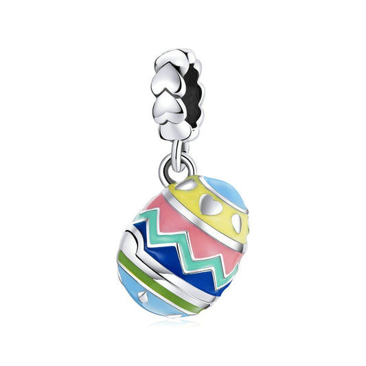 Jzora Lucky Easter Eggs Openable Sterling Silver Charm